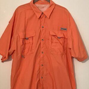 Columbia PFG Size XL Short Sleeve Mellon 100% Nylon